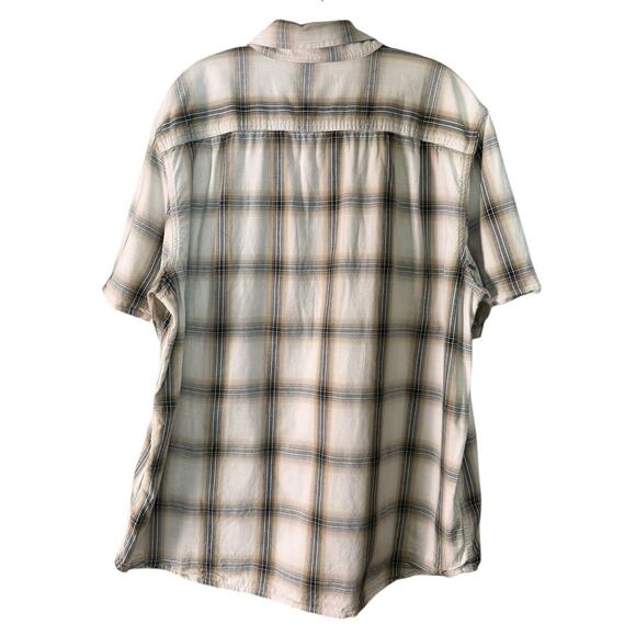 Carhartt Mens Brown Plaid Loose Fit Midweight Shirt Sleeve Button Down Shirt XL - Picture 4 of 6